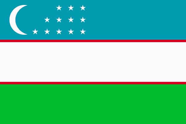 Flag of Uzbekistan. Uzbek 