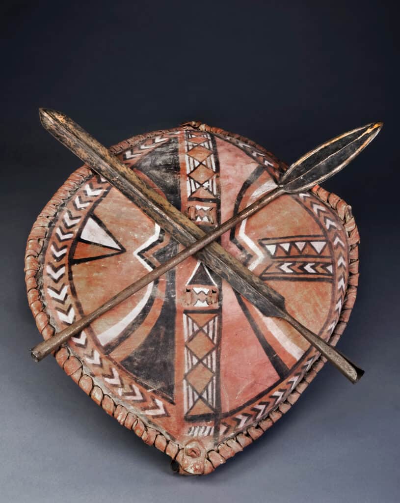 Maasai Spear Heads and Shield