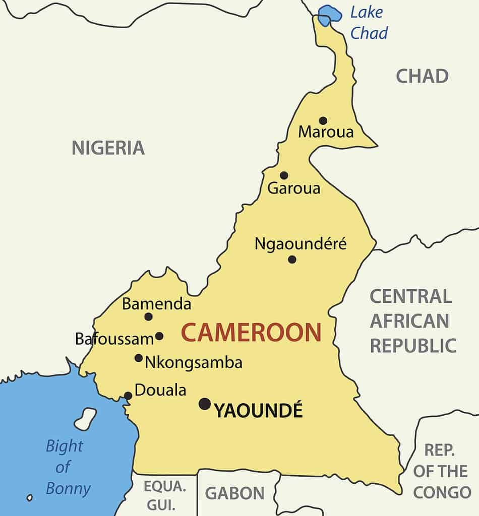 Republic of Cameroon map