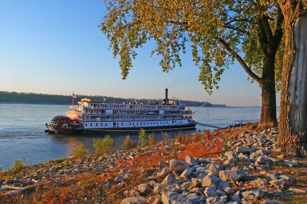 Paddle-wheeler on the Mississippi river in Memphis, Tennessee