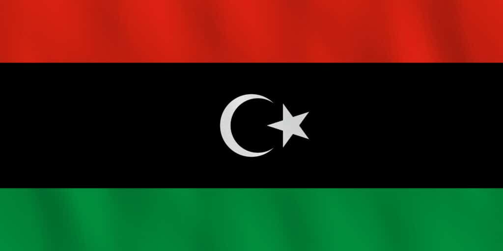 The flag of Libya