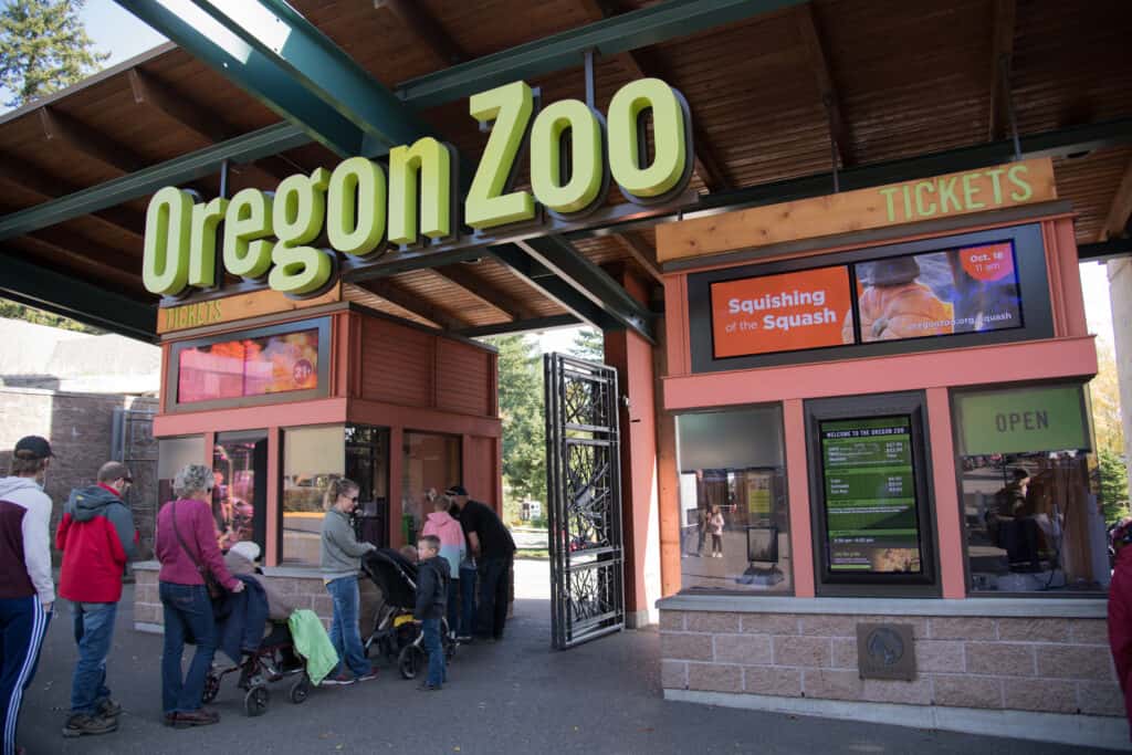 Portland, Oregon: October 11, 2019: The Oregon Zoo in the city of Portland, Oregon. The Oregon Zoo has 1,800 animals.