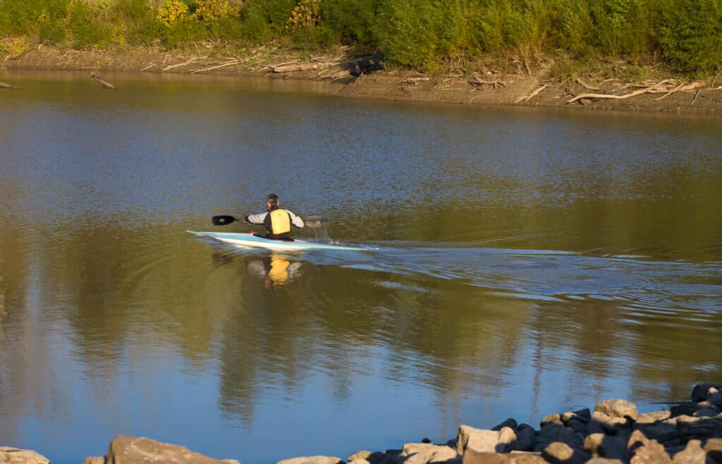 Kayaking on the Missouri River
