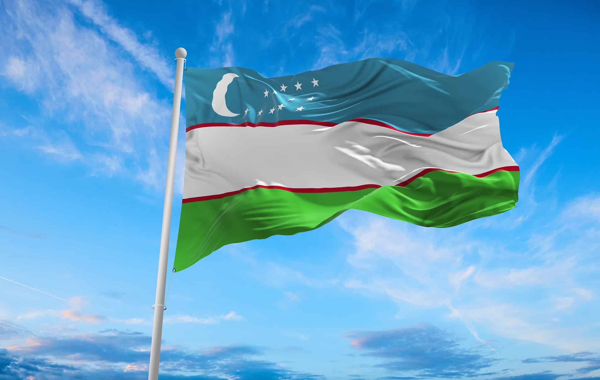 essay about flag of uzbekistan