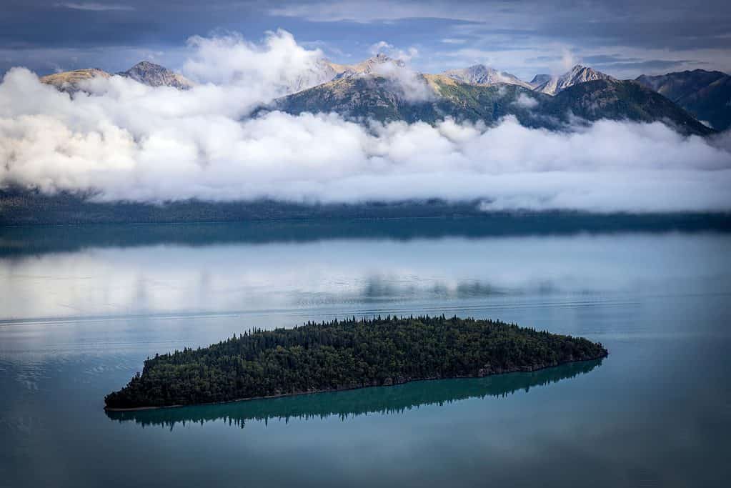Beautiful landscape view of Lake Clark, Alaska.