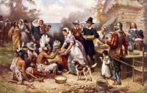 When was the First Thanksgiving? Picture