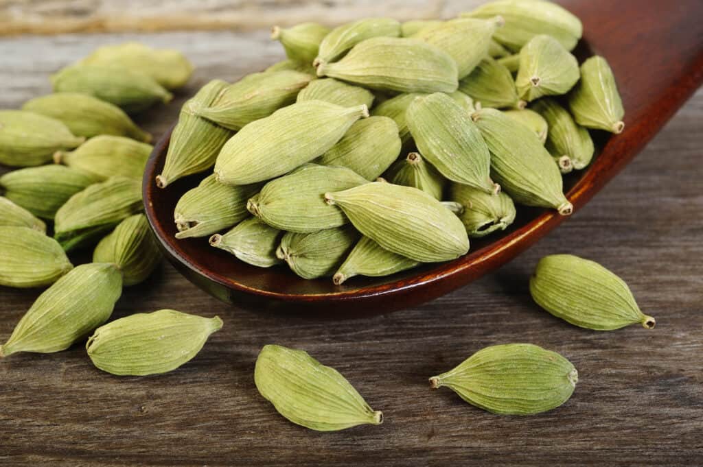 Green cardamom pods