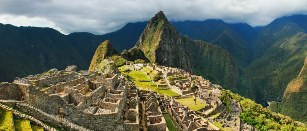 Ancient Incan city Machu Picchu in Peru
