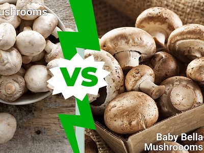 A Button Mushrooms vs. Baby Bella Mushrooms