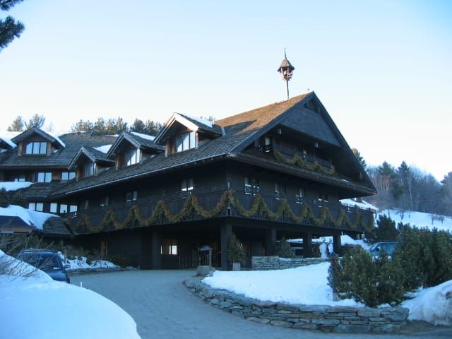 Von Trapp Family Lodge in the snow, Stowe, Vermont