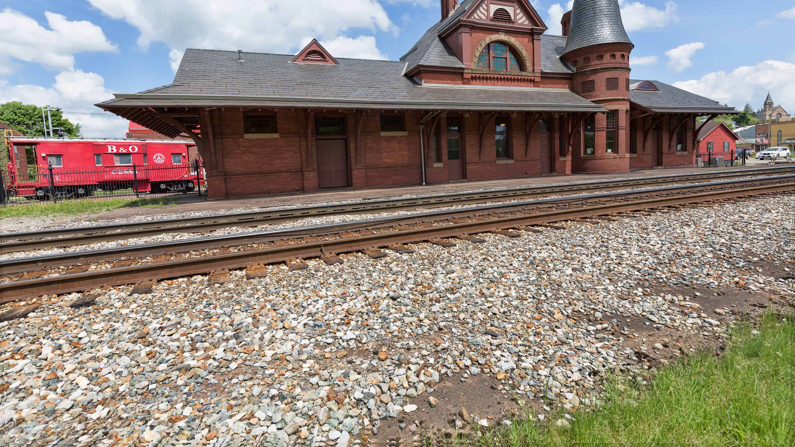 Baltimore and Ohio Railroad Station in Oakland, Maryland - Snowiest Place in Maryland