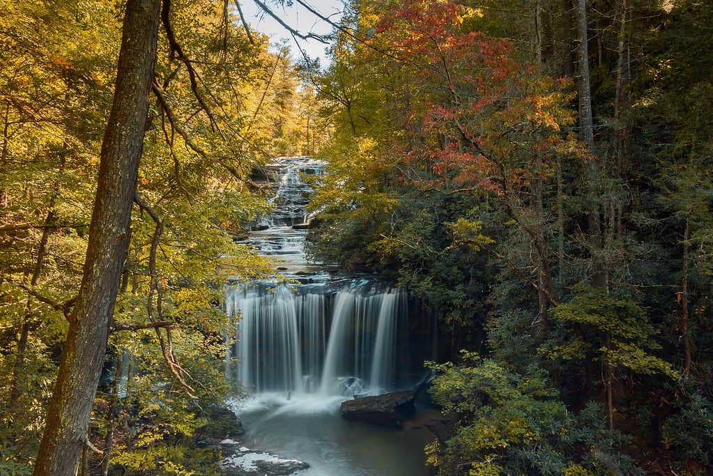 Brasstown Waterfalls in Long Creek, South Carolina - The Coldest Place in South Carolina