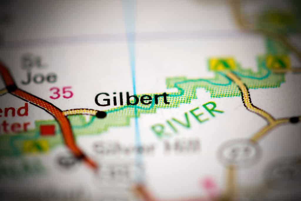 Gilbert, Arkansas, on a Map