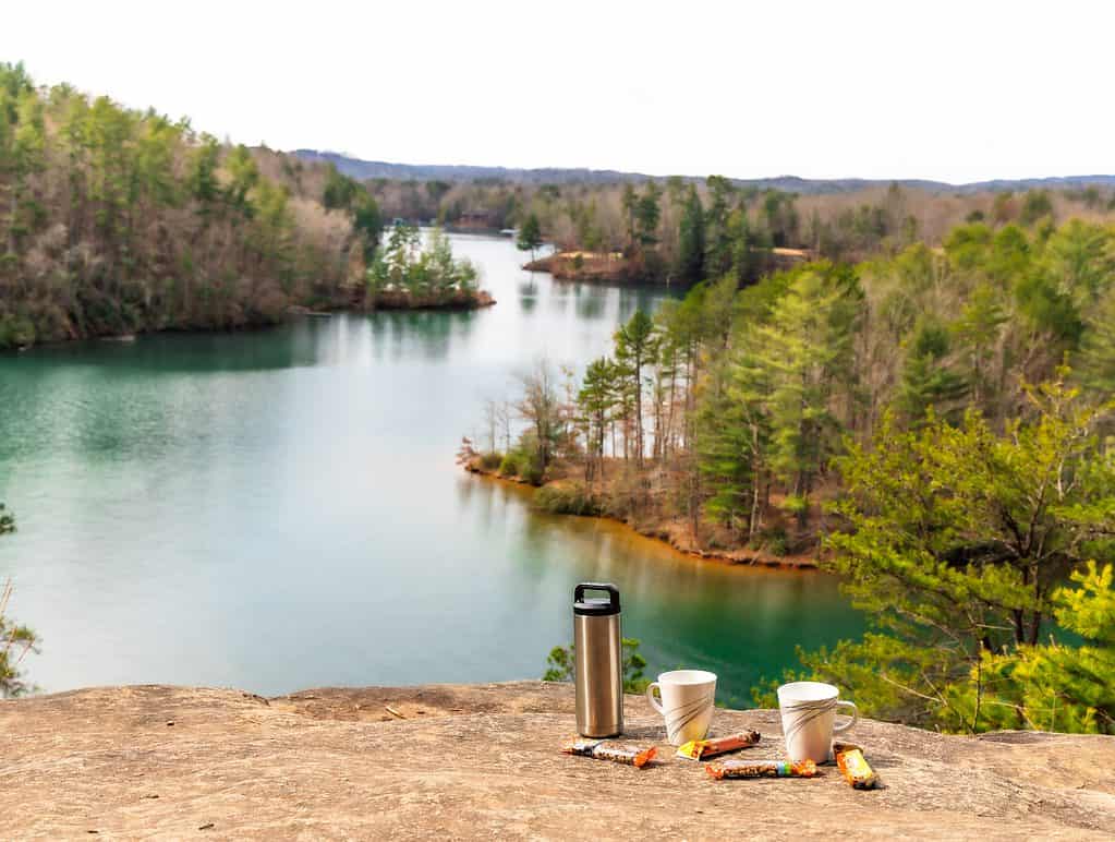 A view of Lake Keowee in South Carolina, an area known for its large population of snakes.