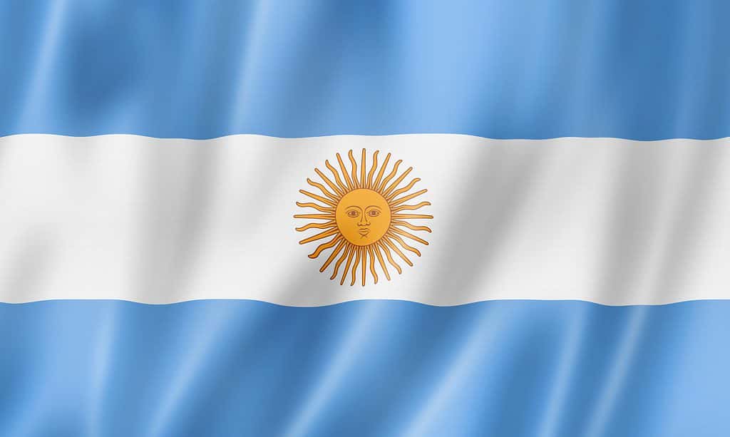 The flag of Argentina