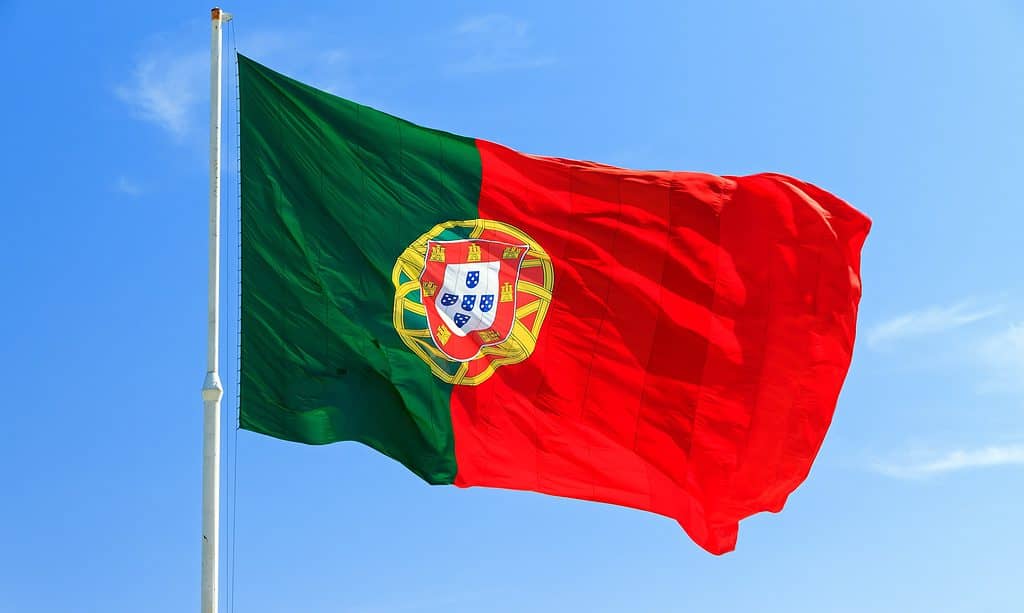 The flag of Portugal