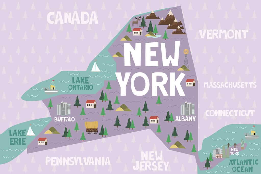 Map of New York and surrounding areas