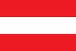 The Austrian flag consists of a horizontal triband of red (top and bottom) and white.