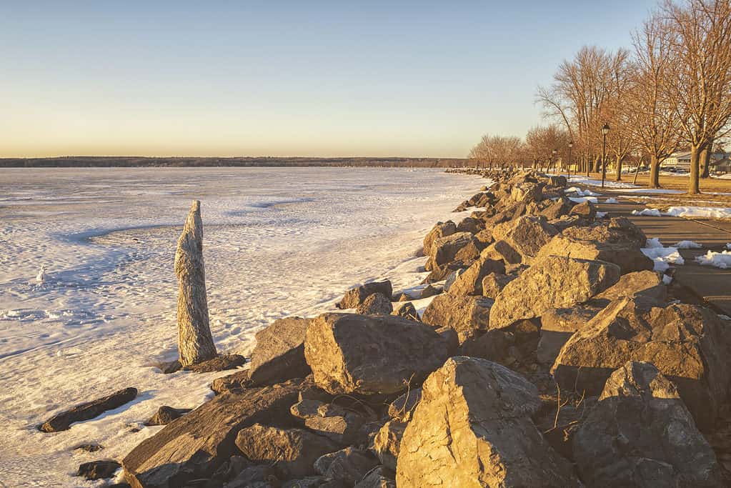 New York's frozen Oneida Lake