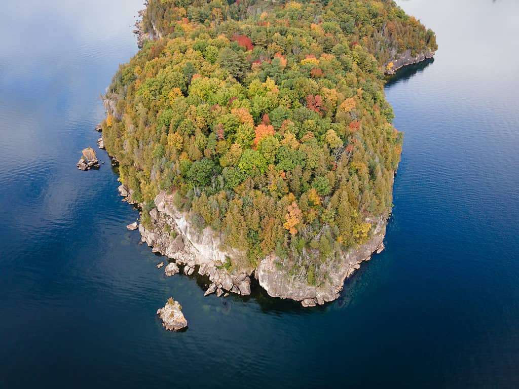 Lone Rock Point on Lake Champlain in Burlington, Vermont.