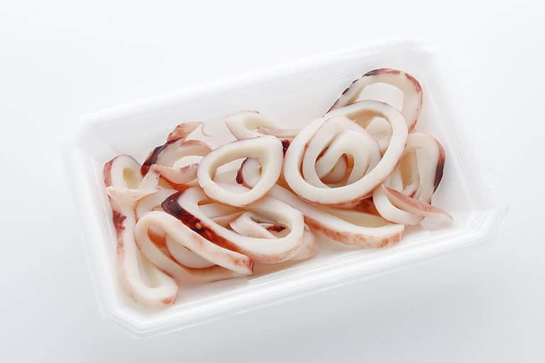 Boiled calamari squid