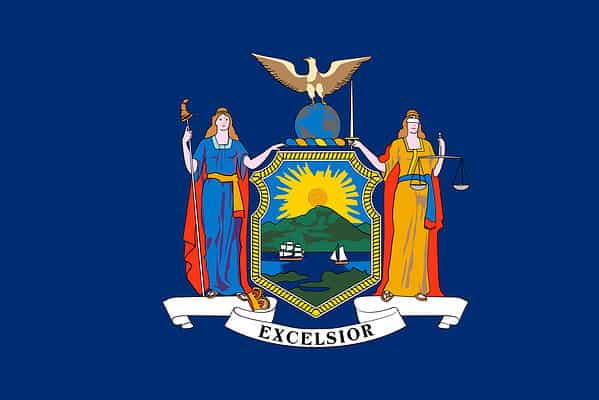 State of New York flag. 