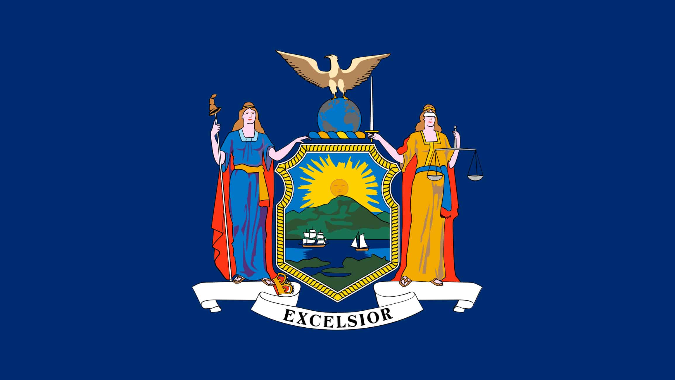 The Flag of New York State History, Meaning, and Symbolism AZ Animals