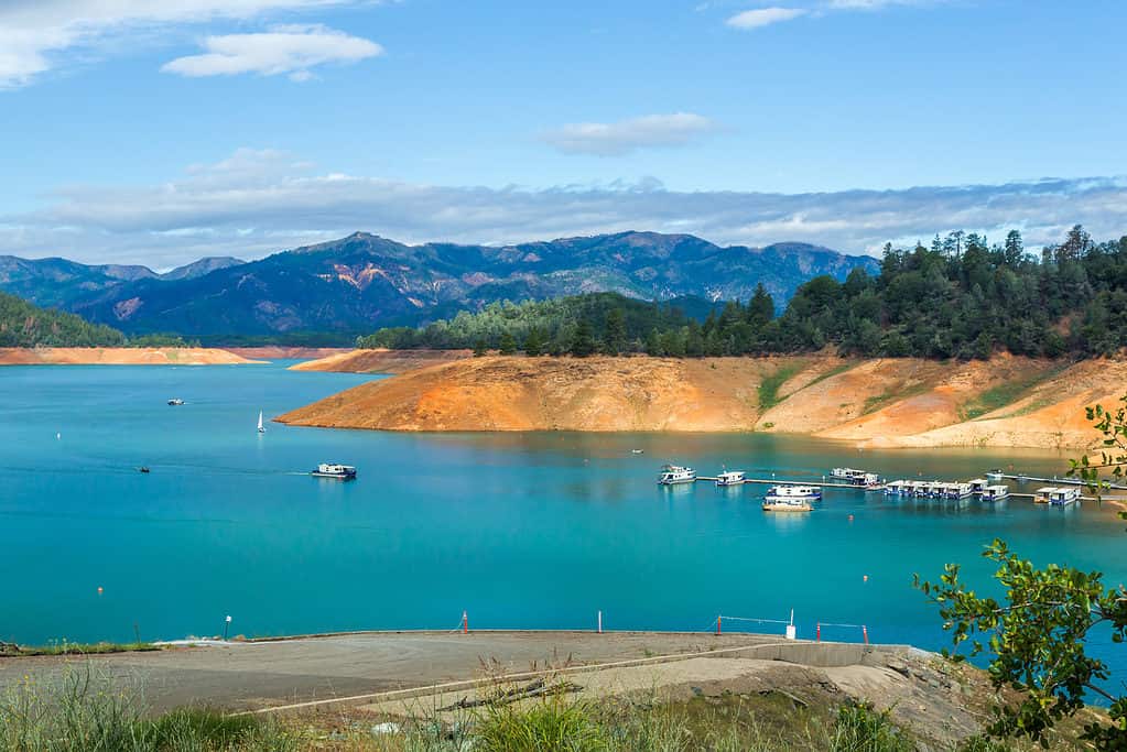 Shasta Lake is the largest man-made lake in California