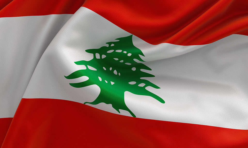 Lebanese flag cedar of Lebanon