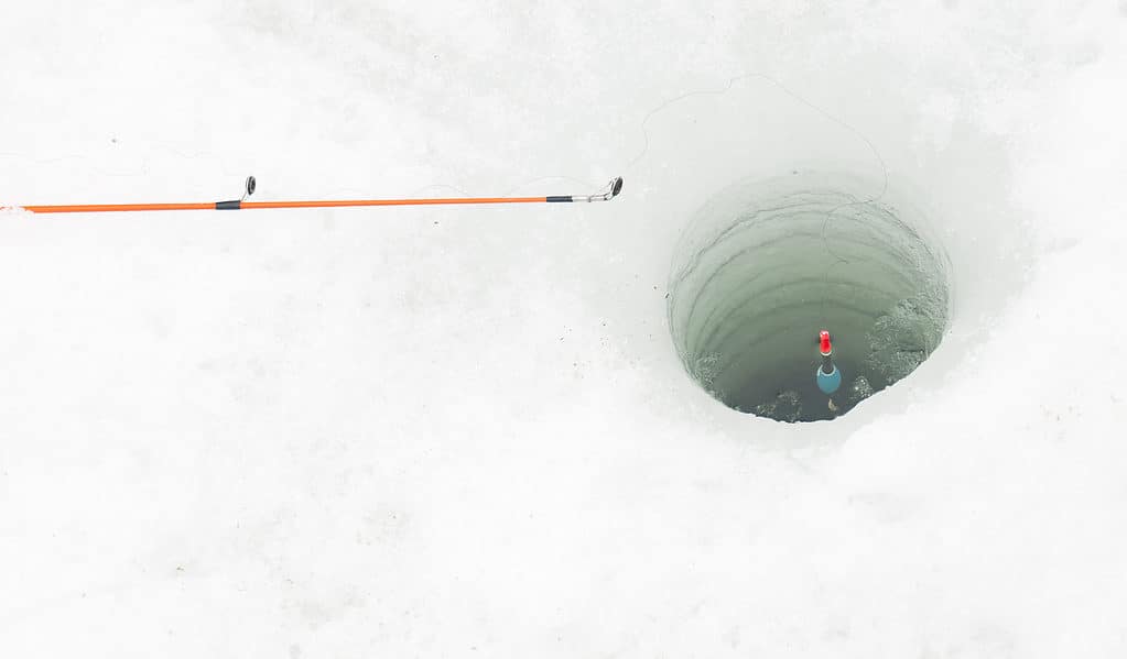 Ice fishing hole