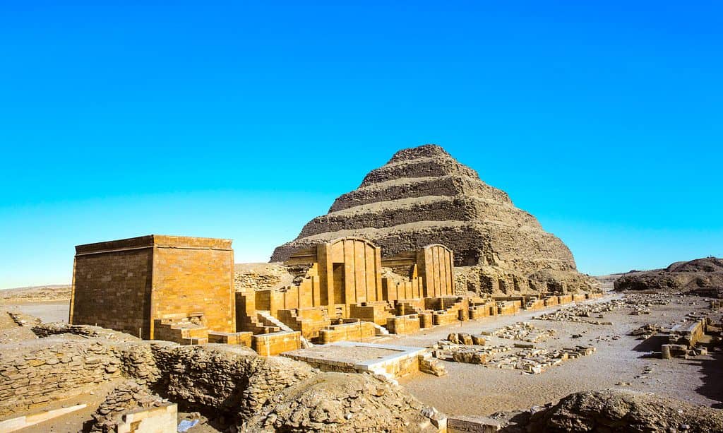 pyramid of djoser in the saqqara necropolis