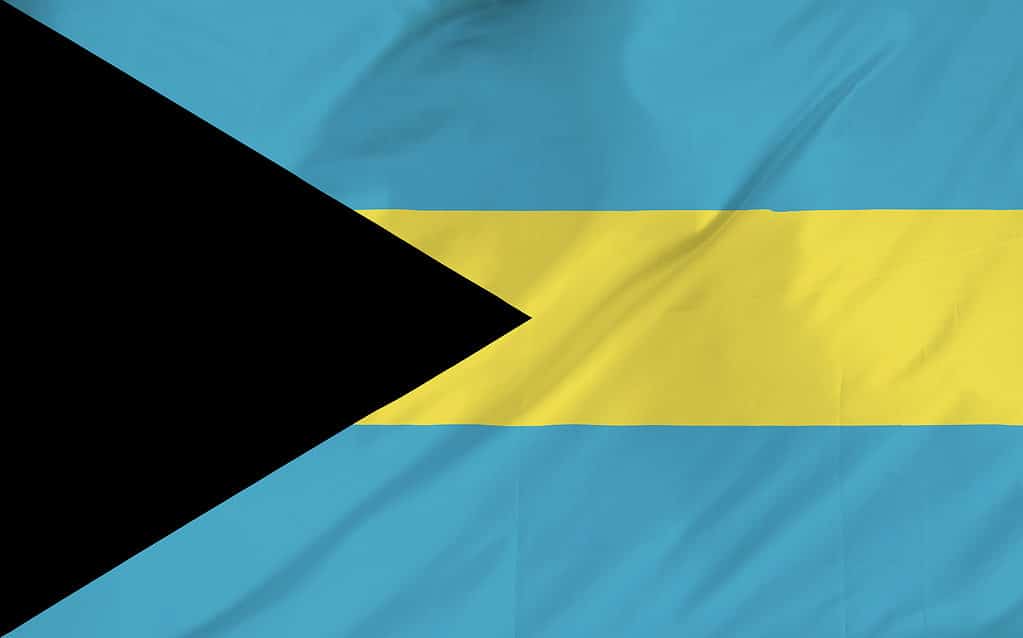The beautiful flag of the Bahamas