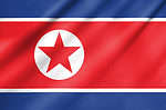 The flag of North Korea has the same colors as the American flag, though the country is not a democracy.