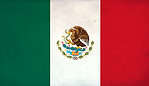 The flag of Mexico features an eagle, with a background of green, white, and red vertical stripes.