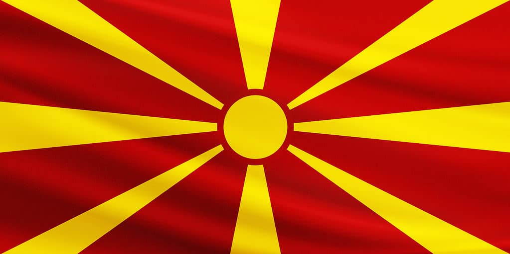 Le drapeau de la Macédoine