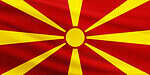The flag of Macedonia features a large sun.