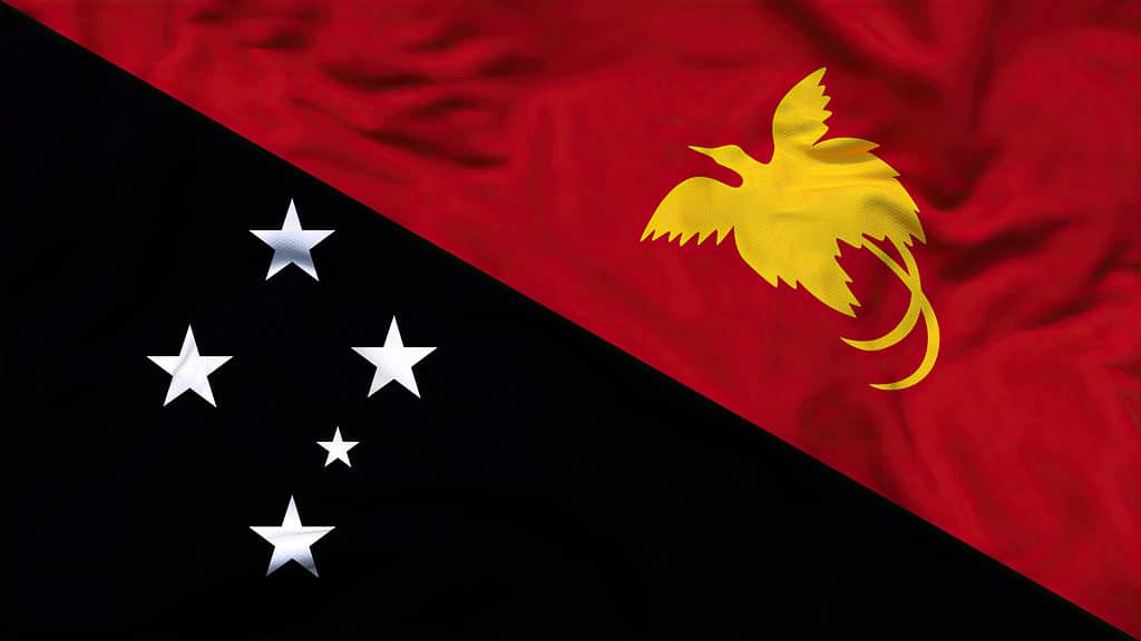 flag of Papa New Guinea