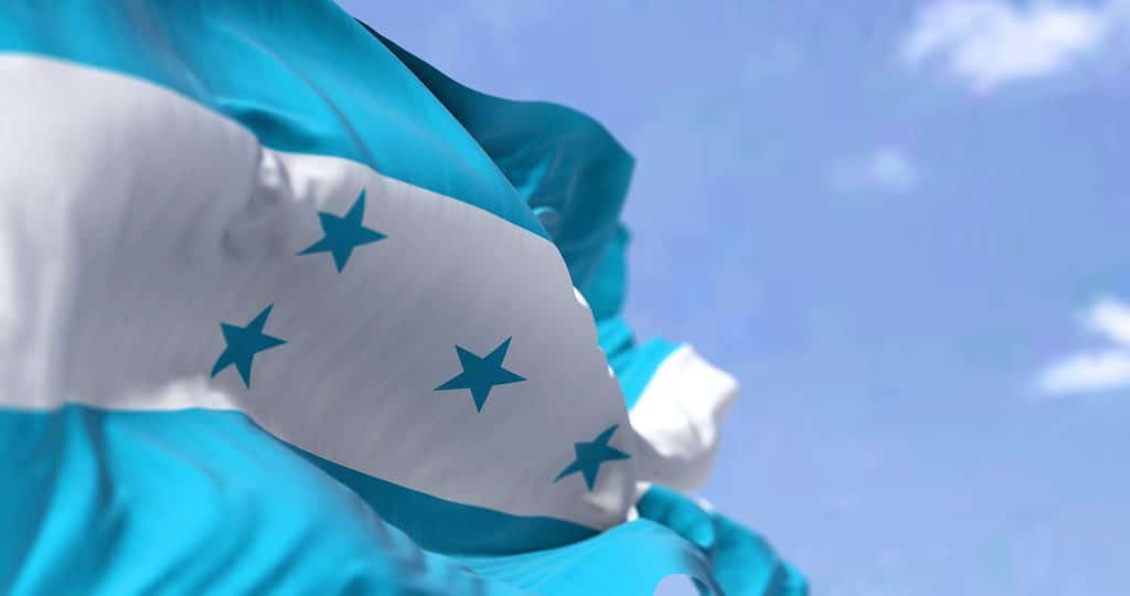 Flag of Honduras waving