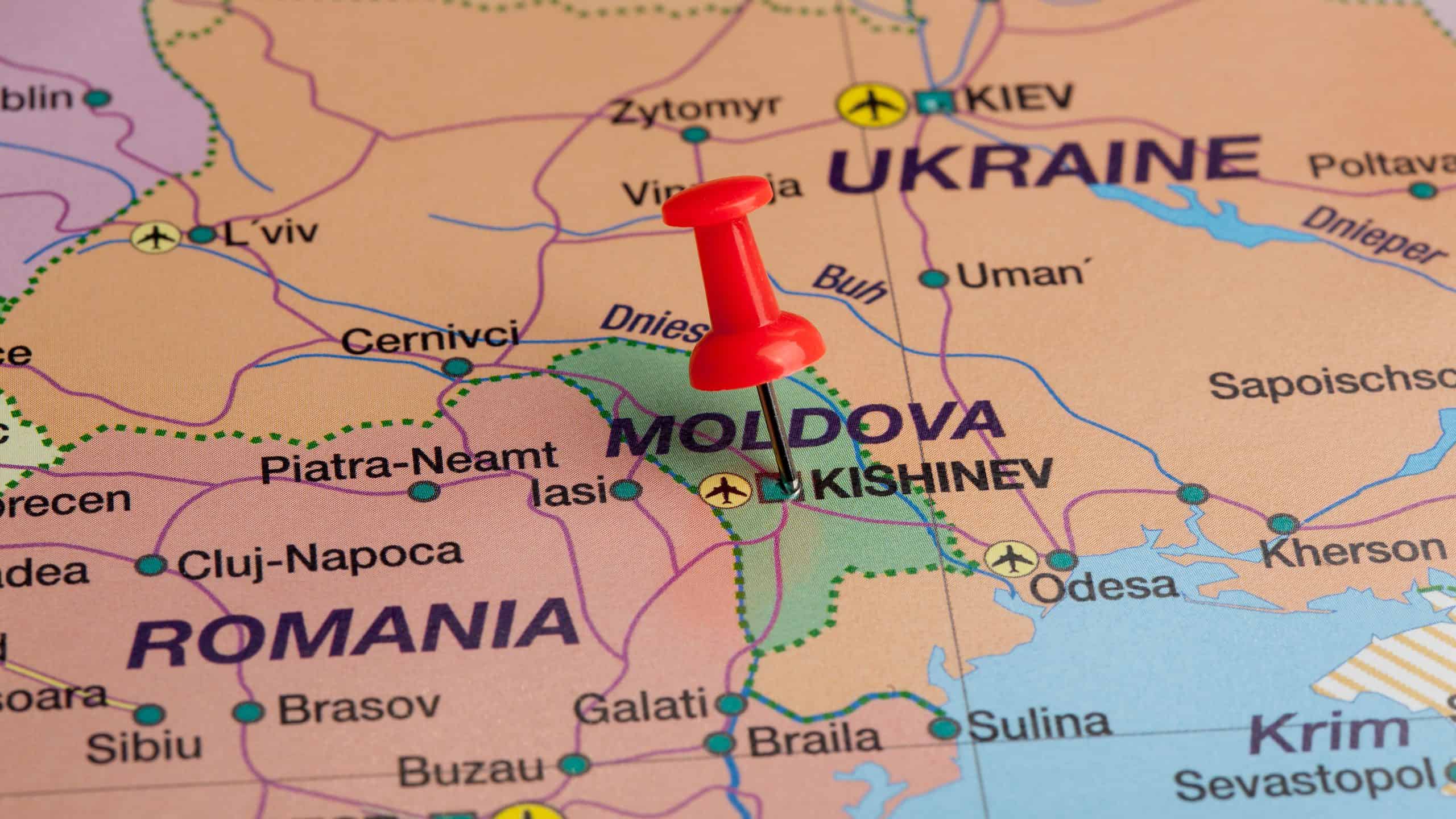 Moldova on map