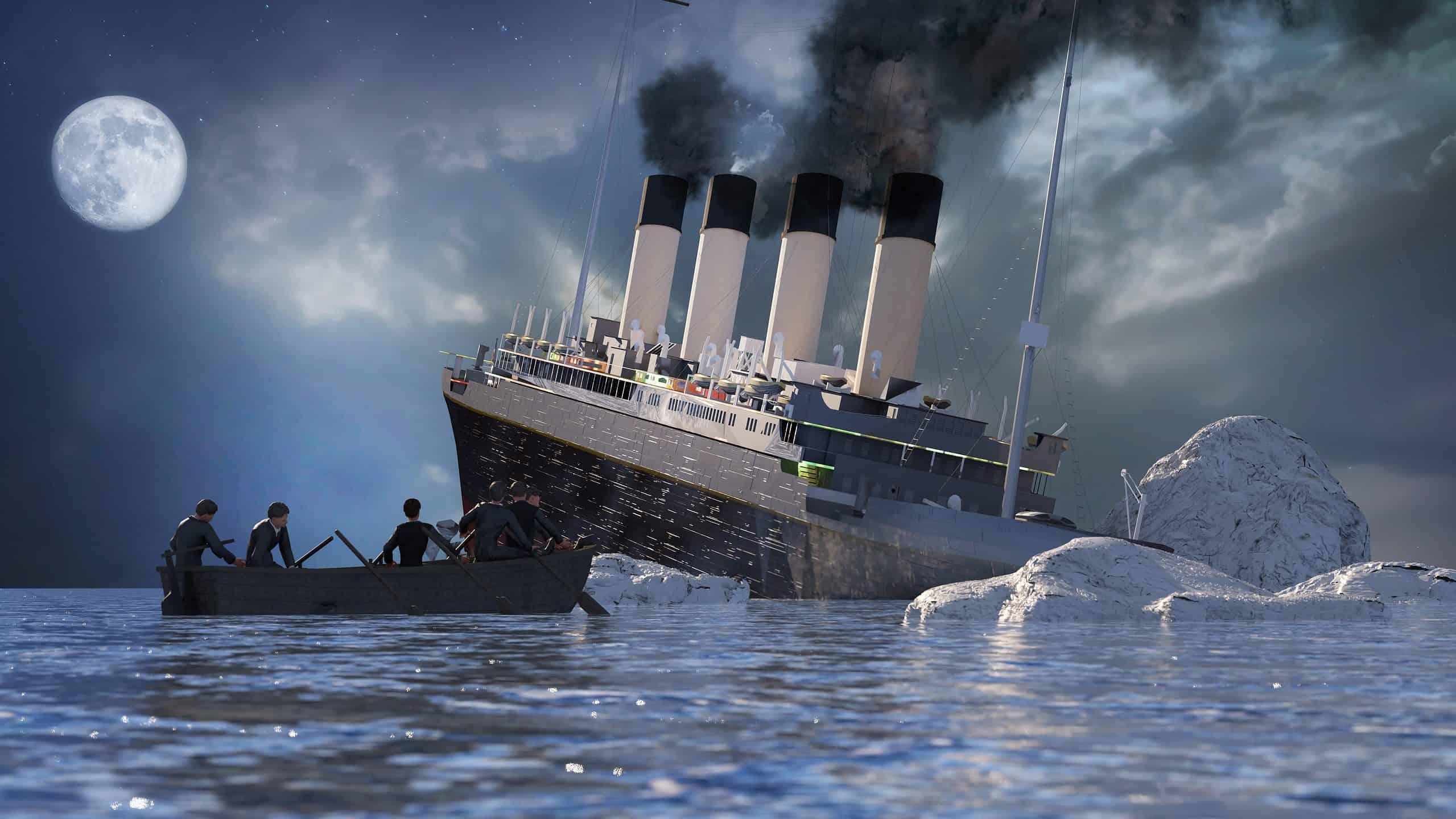 Titanic Hitting The Iceberg Video