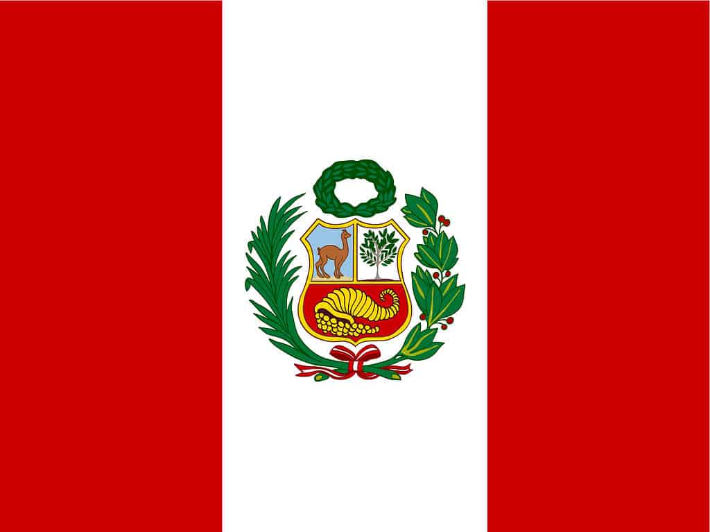 The state flag of Peru