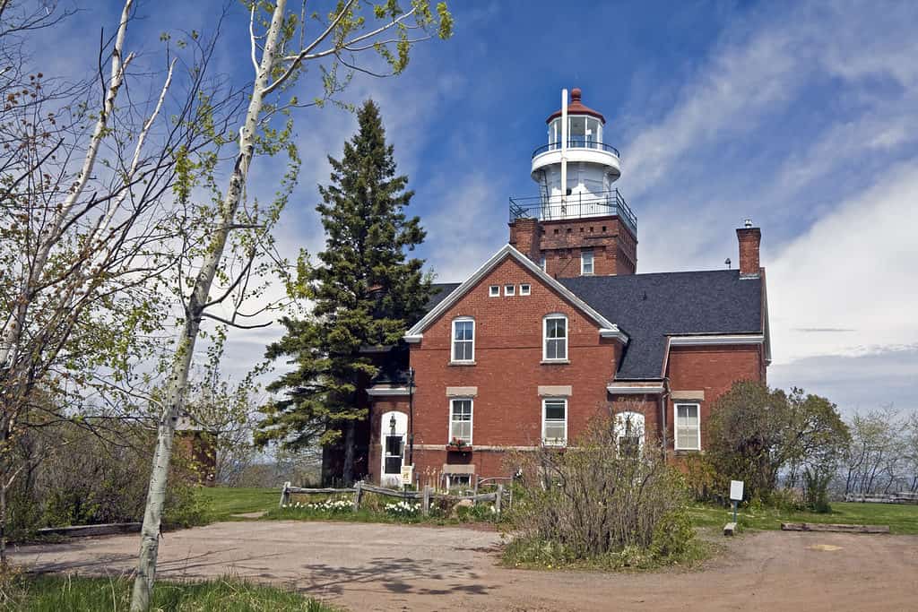 Big Bay Point Lighthouse overlooked Lake Superior
