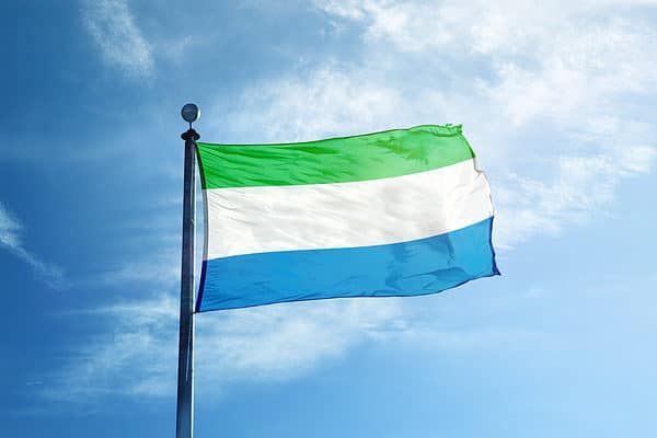 Sierra Leone's flag features green, white, and light blue, all representing something important.