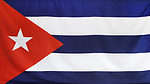 The flag of Cuba features red, white, and blue.