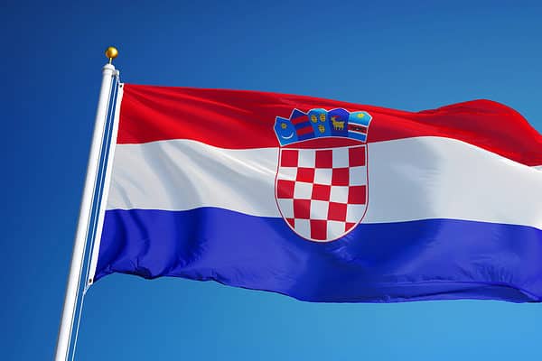 The flag of Croatia features and red and white checkered shield.