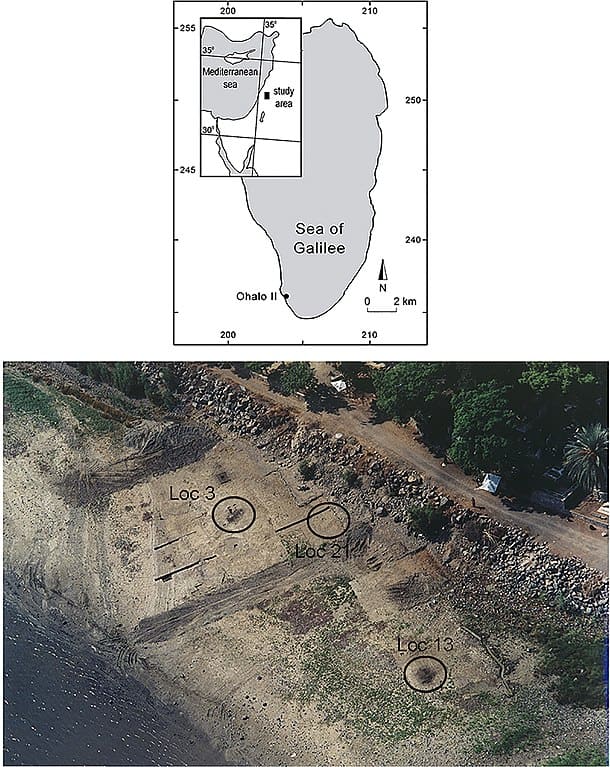 Location map of 23,000-Years-Old Ohalo II, Israel