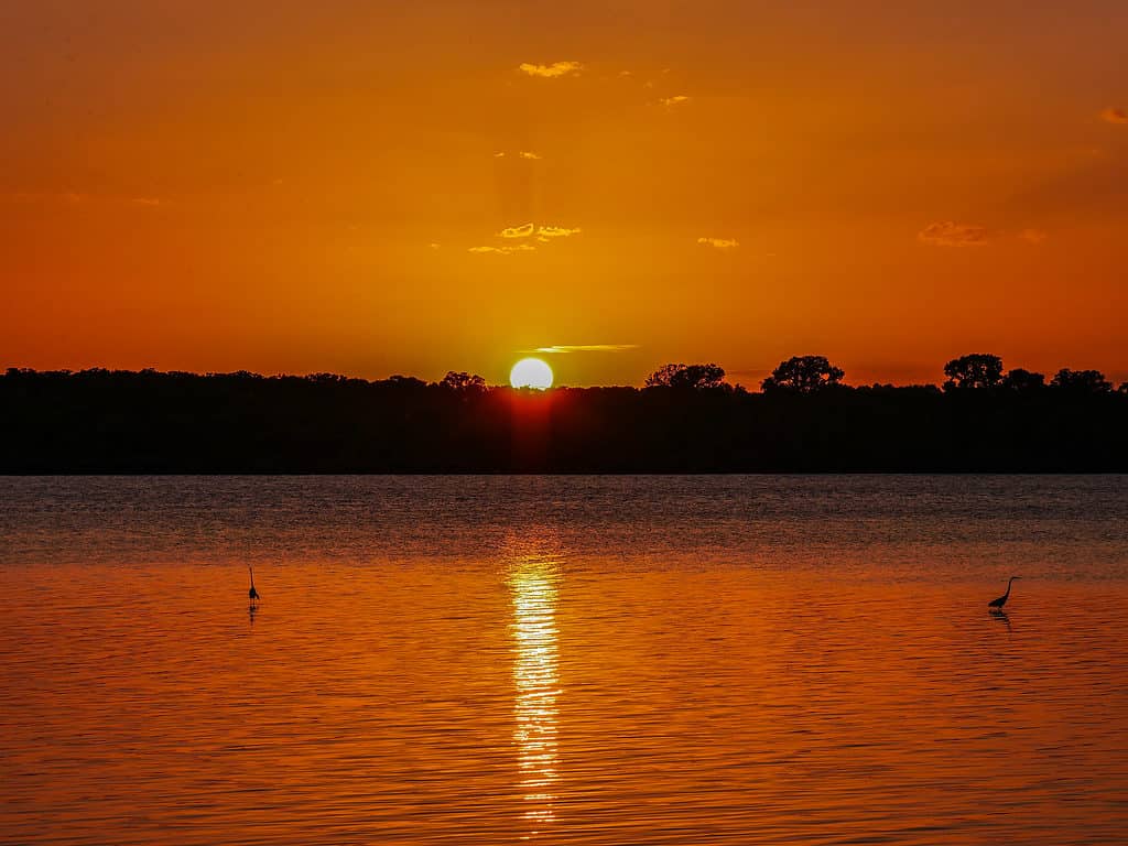 Sunset at Eagle Mountain Lake in Fort Worth, Texas