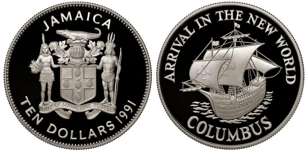 Jamaican 10 dollar coin