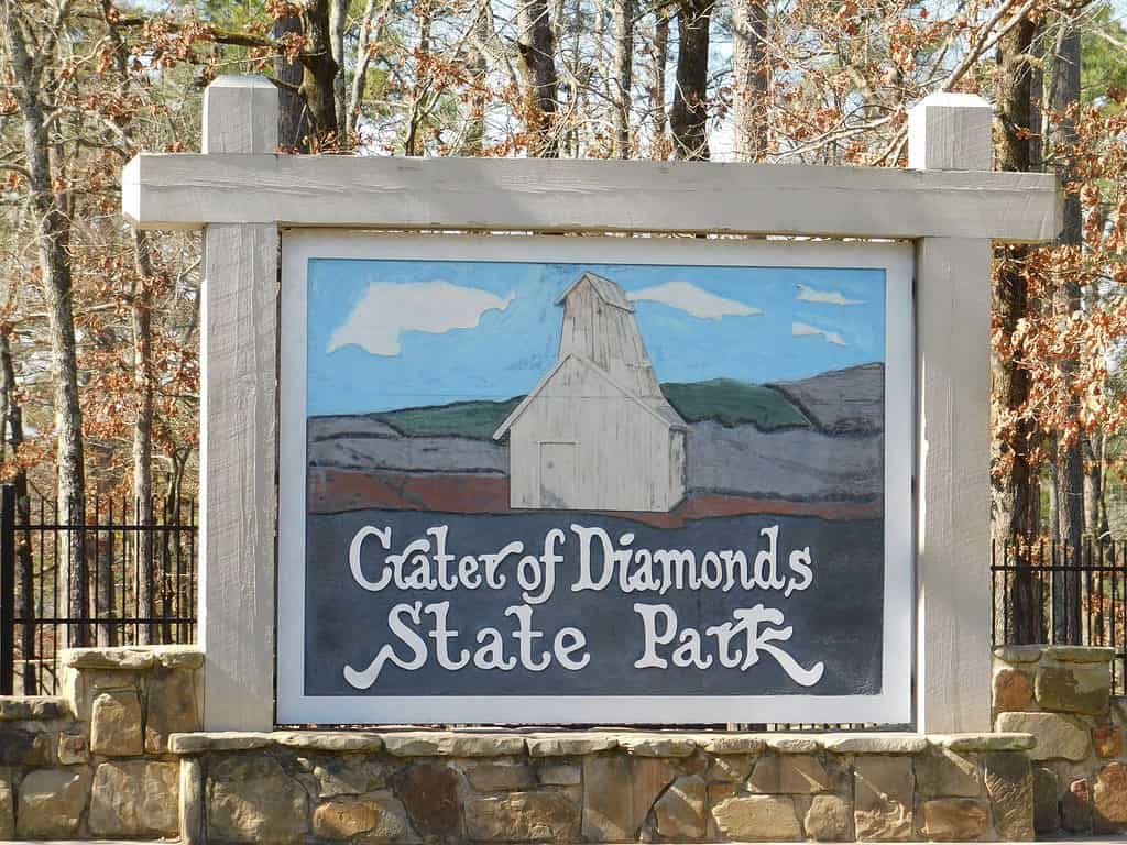 crater of diamonds state park sign