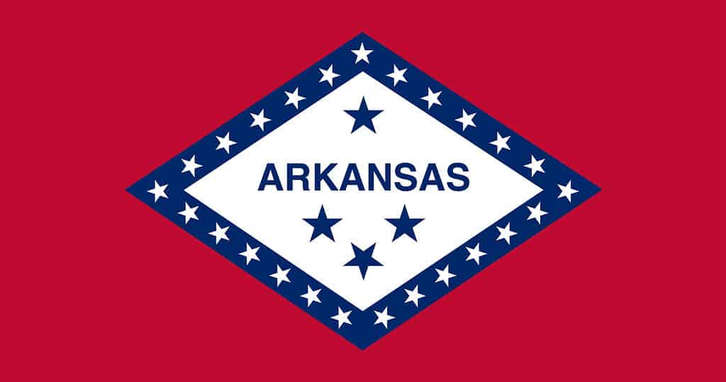 National flag of Arkansas. Vector illustration